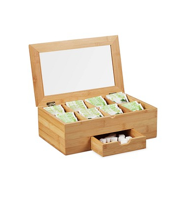 relaxdays Teebox braun 33,0 x 20,0 cm