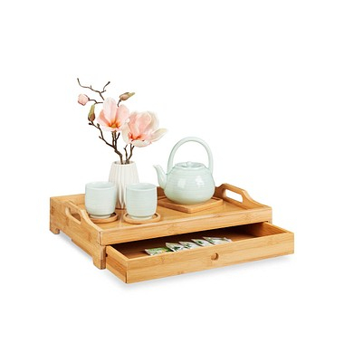 relaxdays Tablett braun 43,0 x 31,0 cm