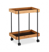 relaxdays Servierwagen braun, schwarz 46,0 x 28,0 x 57,0 cm