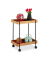 relaxdays Servierwagen braun, schwarz 46,0 x 28,0 x 57,0 cm