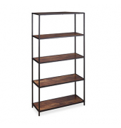 relaxdays Beistellregal braun/schwarz 77,0 x 33,0 x 150,0 cm