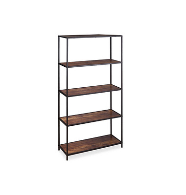 relaxdays Beistellregal braun/schwarz 77,0 x 33,0 x 150,0 cm