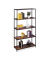 relaxdays Beistellregal braun/schwarz 77,0 x 33,0 x 150,0 cm