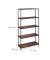 relaxdays Beistellregal braun/schwarz 77,0 x 33,0 x 150,0 cm