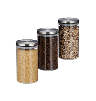 Vorratsdosen Glas 18 cm hoch 1 Liter