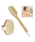 relaxdays Massagebürsten-Set braun Holz