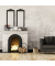 relaxdays Kaminholzkorb schwarz 61,0 x 26,0 x 65,0 cm