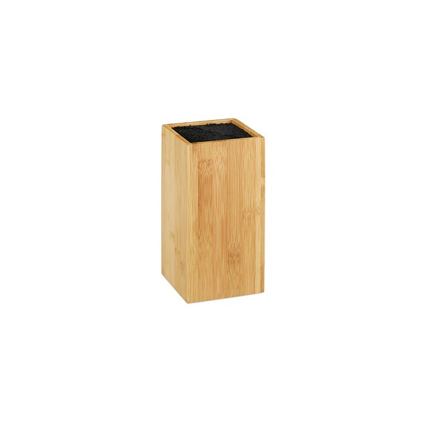 4052025288723 - Messerblock unbestückt aus Bambus mit Borsteneinsatz Messerhalter für 6 Messer aller Art hd 24x12 cm natur - Relaxdays 4052025288723 - Messerblock unbestückt aus Bambus mit Borsteneinsatz Messerhalter für 6 Messer aller Art hd 24x12 cm natur - Relaxdays