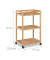 relaxdays Servierwagen braun 47,0 x 32,5 x 77,0 cm
