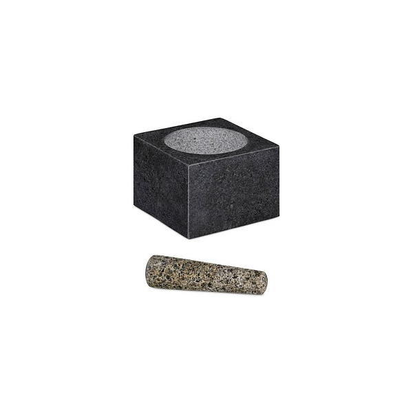 4052025299613 - Mörser mit Stößel Granit poliert für Gewürze & Kräuter 500 ml Steinmörser BxT 145 x 145 cm dunkelgrau - Relaxdays 4052025299613 - Mörser mit Stößel Granit poliert für Gewürze & Kräuter 500 ml Steinmörser BxT 145 x 145 cm dunkelgrau - Relaxdays