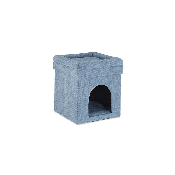 4052025306687 - Relaxdays Katzenhöhle Hocker Versteck für Katzen & kleine Hunde Kissen faltbar Sitzhocker HBT 42 x 38 x 38 cm grau 4052025306687 - Relaxdays Katzenhöhle Hocker Versteck für Katzen & kleine Hunde Kissen faltbar Sitzhocker HBT 42 x 38 x 38 cm grau