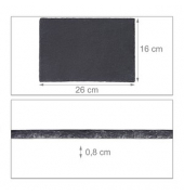 6 relaxdays Schieferplatten grau 26,0 x 16,0 cm