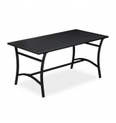 relaxdays Gartentisch schwarz rechteckig