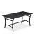 relaxdays Gartentisch schwarz rechteckig