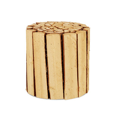 relaxdays Pflanzenständer Holz braun rund 20,0 x 20,5 cm