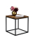 relaxdays Beistelltisch Holz braun, schwarz 45,0 x 45,0 x 45,0 cm
