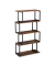 relaxdays Beistellregal braun/schwarz 73,0 x 30,0 x 136,0 cm
