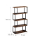 relaxdays Beistellregal braun/schwarz 73,0 x 30,0 x 136,0 cm