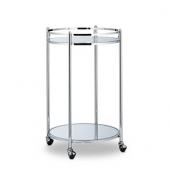 relaxdays Servierwagen silber 50,0 x 50,0 x 75,0 cm