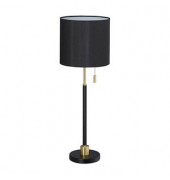 relaxdays Tischlampe schwarz, gold