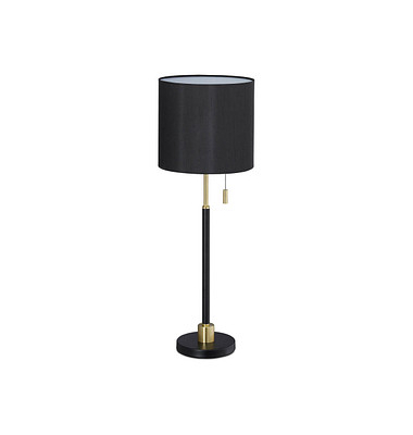 relaxdays Tischlampe schwarz, gold