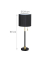 relaxdays Tischlampe schwarz, gold