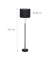 relaxdays Stehlampe schwarz, gold