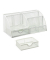 relaxdays Schreibtisch-Organizer weiß Metall 6 Fächer 28,0 x 14,0 x 13,0 cm