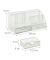 relaxdays Schreibtisch-Organizer weiß Metall 6 Fächer 28,0 x 14,0 x 13,0 cm