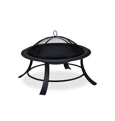 relaxdays Feuerschale schwarz 88,0 cm