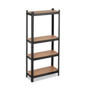 relaxdays Schwerlastregal schwarz/braun 70,0 x 30,0 x 150,0 cm