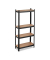 relaxdays Schwerlastregal schwarz/braun 70,0 x 30,0 x 150,0 cm