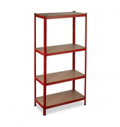 relaxdays Schwerlastregal rot/braun 70,0 x 30,0 x 150,0 cm