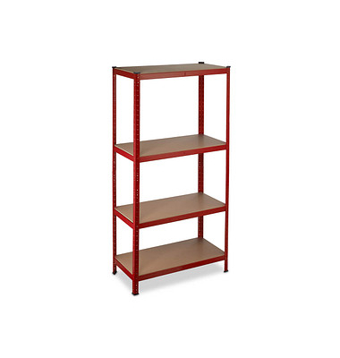 relaxdays Schwerlastregal rot/braun 70,0 x 30,0 x 150,0 cm