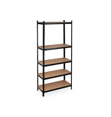 relaxdays Schwerlastregal schwarz/braun 100,0 x 45,0 x 220,0 cm