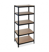 relaxdays Schwerlastregal schwarz/braun 90,0 x 60,0 x 200,0 cm