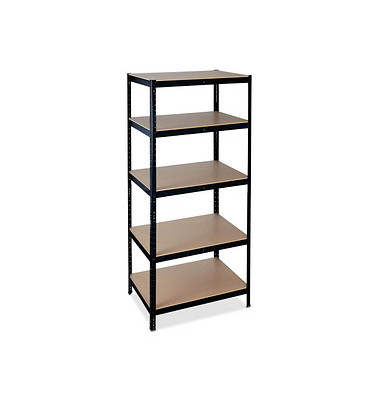 relaxdays Schwerlastregal schwarz/braun 90,0 x 60,0 x 200,0 cm