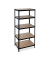 relaxdays Schwerlastregal schwarz/braun 90,0 x 60,0 x 200,0 cm