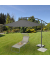 relaxdays Sonnenschirm rund grau