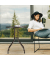 relaxdays Gartentisch braun rund
