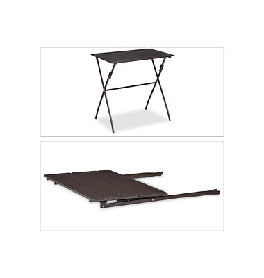 relaxdays Gartentisch braun rechteckig