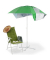 relaxdays Sonnenschirm Strandmuschel rund grün