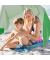 relaxdays Sonnenschirm Strandmuschel rund grün