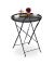 relaxdays Gartentisch schwarz rund