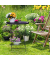 relaxdays Gartentisch schwarz rund