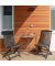relaxdays Gartentisch braun halbrund