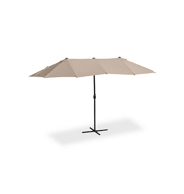relaxdays Sonnenschirm rechteckig beige