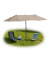 relaxdays Sonnenschirm rechteckig beige