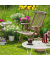 relaxdays Gartentisch weiß rund