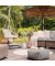 relaxdays Sonnenschirm Hawaii rund braun